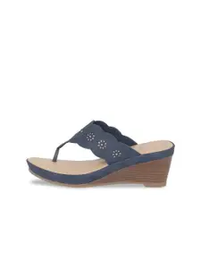 Bata comfit Women Navy Blue Solid Sandals