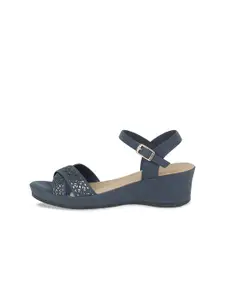 Bata comfit Women Blue Solid Peep Toes