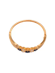 Saraf RS Jewellery Gold-Plated & Blue Handcrafted Bangle-Style Bracelet