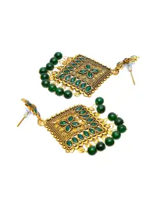 Crunchy Fashion Gold Contemporary Drop Earrings