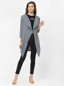 Rigo Cotton Striped Open Front Shrug