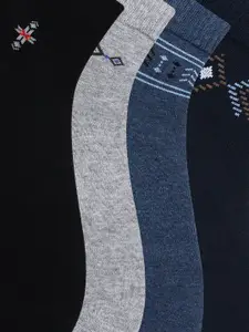 Bonjour Men Pack Of 4 Assorted Ankle-Length Socks