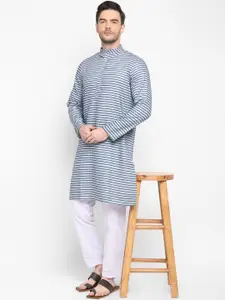 hangup trend Men Blue Kurta Pajyma Set