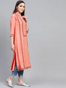 Libas Women Pink Printed Kurta