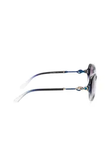 ROYAL SON Women Grey Lens & Blue UV Protected Butterfly Sunglasses CHIWM00118-C3