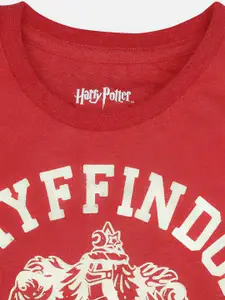 Kids Ville Boys Red Harry Potter Printed T-shirt