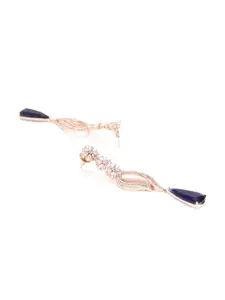 Priyaasi Blue Contemporary Drop Earrings