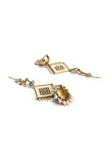 Priyaasi White Contemporary Drop Earrings