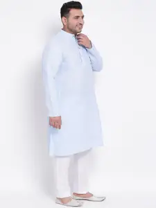 hangup trend Men Blue Solid Lenin Kurta