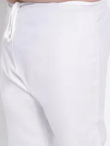 hangup trend Men Blue & White Linen Kurta with Pyjamas