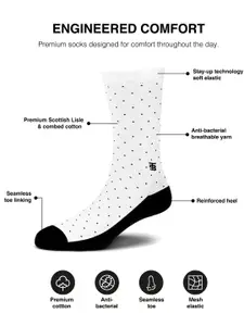 SockSoho Men Blue Solid Calf-Length Socks