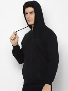 Allen Solly Men Black Hooded Sweatshirt