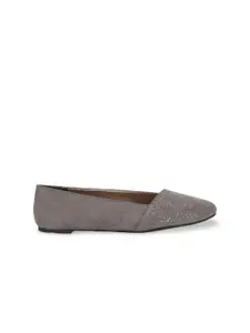 Bata Women Grey Ballerinas Flats