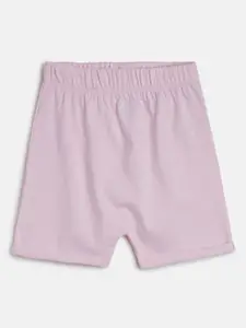 MINI KLUB Girls Multicoloured Pack of 3 Conversational Printed Mid-Rise Regular Shorts