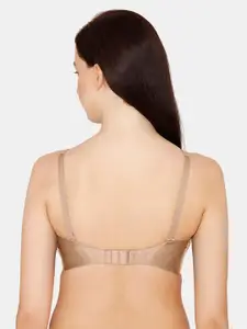 Zivame Nude-Coloured T-shirt Bra Half Coverage Lightly Padded
