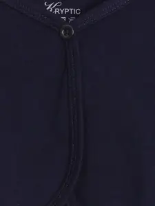 Kryptic Girls Navy Blue & Black Set of 2 Cotton Shrug