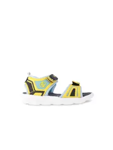 Bubblegummers Boys Blue & Yellow Colourblocked Sports Sandals