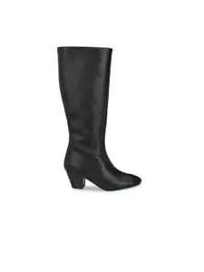 Delize Black Block Heeled Boots