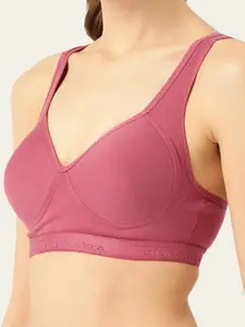 Lady Lyka Peach-Coloured & Mauve Pack of 2 Workout Bra Full Coverage Lightly Padded