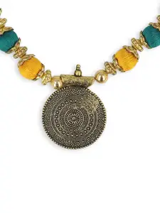 AKSHARA Multicoloured Brass-Plated Necklace & Pendant