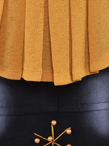 Wish Karo Girls Yellow & Blue Top with Skirt