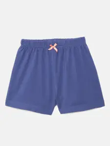 mackly Girls Peach & Blue Printed Night Suit