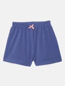 mackly Girls Peach & Blue Printed Night suit