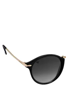 Walrus Men Black & Black Oval Sunglasses with UV Protected Lens WSGM-JKSN-II-020206