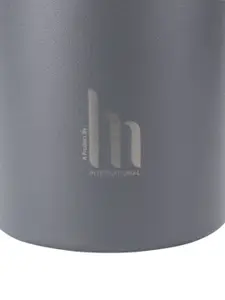 HOOM Grey & Black Typography Printed Stainless Steel Flask Water Bottle 700 ML
