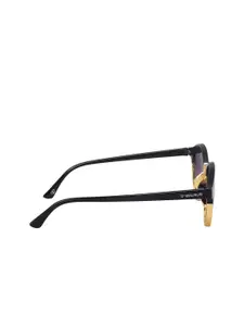 Walrus Men Black Lens & Gold-Toned Round Sunglasses WSGM-JAMES-III-020602-Black