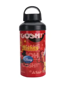 Disney Kids Red & Black Mickey Mouse Printed Stainless Steel Double Walled Water Bottle