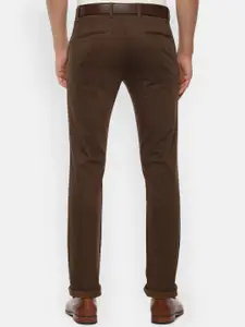 V Dot Men Khaki Slim Fit Trousers