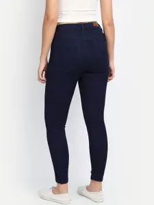 BROADSTAR Women Navy Blue Slim Fit Mid Rise Jeans