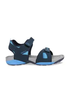 Campus Men Blue Solid Sports Sandals