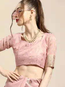 Saree mall Ethnic Motifs Silk Blend Saree with Woven Design border