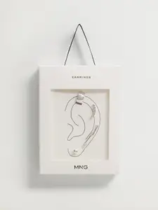 MANGO Set of 4 Silver-Toned Earrings