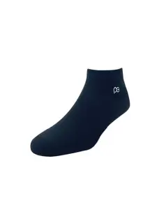 Peter England Men Pack Of 3 Black Solid Ankle-Length Socks