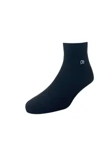 Peter England Men Pack Of 3 Black Solid Above Ankle Socks