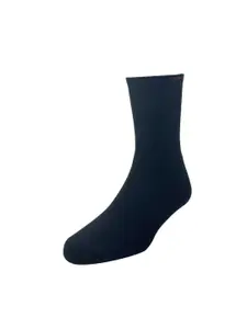 Peter England Men Pack Of 3 Black Solid Calf-Length Socks