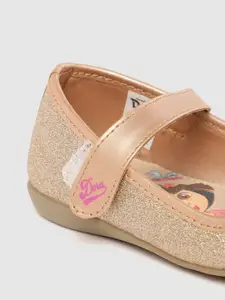 toothless Girls Rose Gold Dora Ballerinas