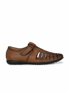 San Frissco Men Tan Brown Fisherman Sandals