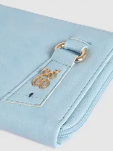 Baggit Women Blue Solid Zip Around Wallet