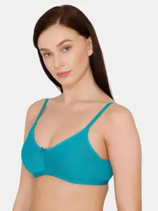 Rosaline by Zivame Blue Solid Non-Wired Non Padded T-shirt Bra ZI1885COREDBLUE