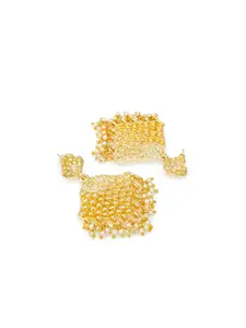 aadita Gold-Plated Contemporary Drop Earrings