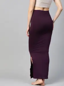 Inddus Women Purple Solid High Compressed Seamless Saree Shapewear