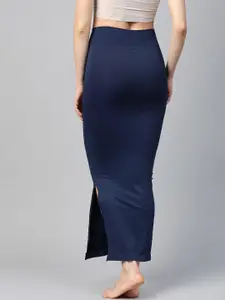 Inddus Women Navy Blue Solid High Compressed Seamless Saree Shapewear