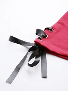 DressBerry Women Magenta Solid Sweatshirt