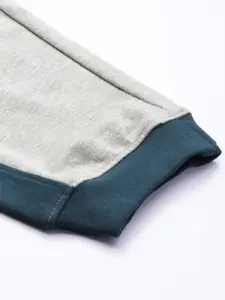 The Indian Garage Co Men Grey Solid Regular Fit Joggers with Print Detail