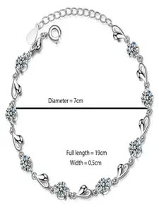 AQUASTREET 18K Rhodium-Plated Silver-Toned Bracelet
