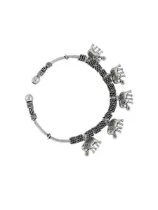 Silvermerc Designs Silver-Plated Oxidised Charm Bracelet